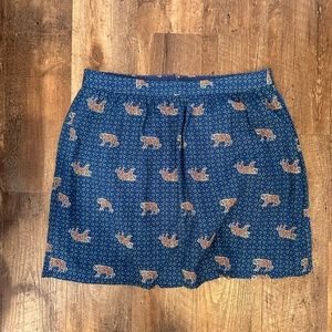 J. Crew Tiger Mini Skirt